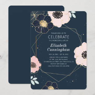 Convite Celebração Da Geometria Floral Do Empatrão Moderno