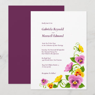 Convite Celebração da História do Amor Casamento Pansy Wat