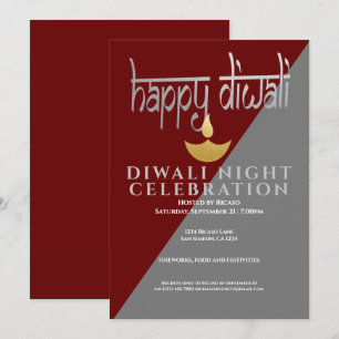 Convite Celebração Da Luz Na Noite De Diwali