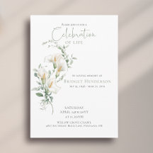 Celebração da Memória de Lírio de Calla Funeral
