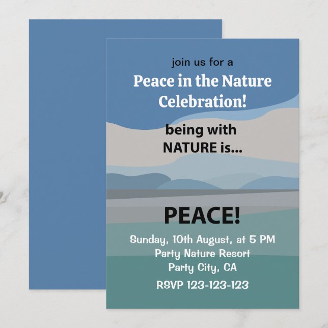 Convite Celebração da Natureza e da Paz (Frente/Verso)