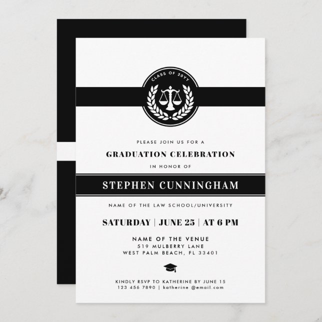 Convite Celebração da Universidade de Direito Moderno (Frente/Verso)