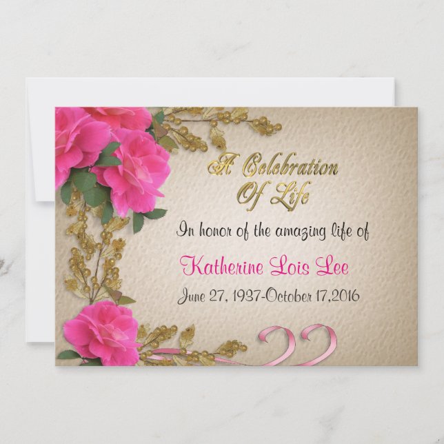 Convite Celebração da vida (Frente)