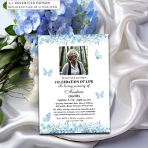 Celebração Da Vida 1 Foto Funeral Floral Azul