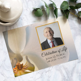 Convite Celebração da Vida com a Orquídea Branca