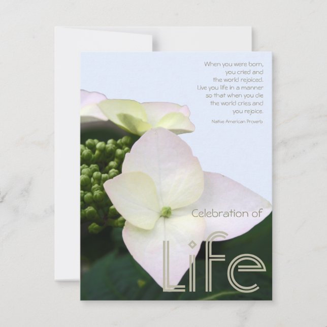 Convite Celebração da vida com citações inspiradas 9 (Frente)