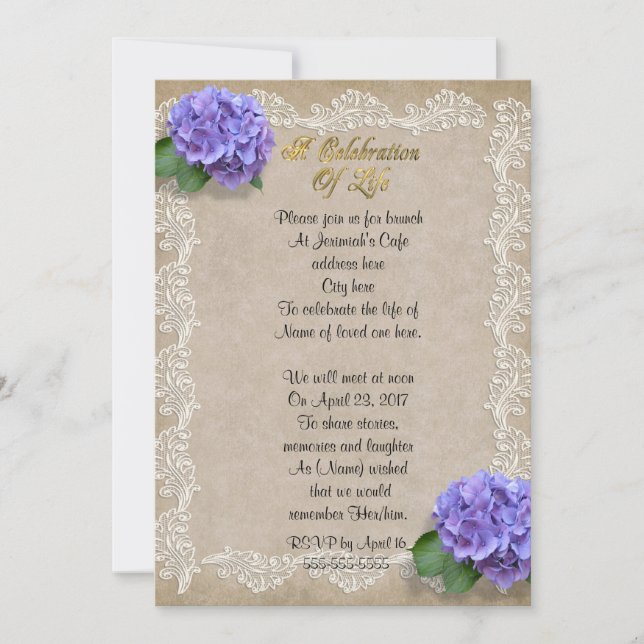 Convite Celebração da vida Convocação (Frente)