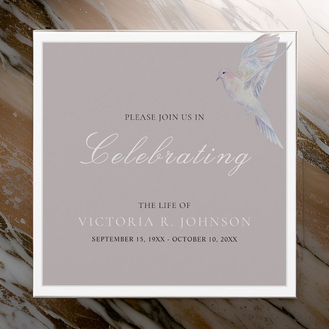 Convite Celebração da Vida da Porta de Luto por Aquarela (Criador carregado)