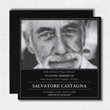 Celebração da Vida de Golfe Foto Preta Memorial