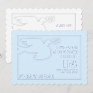 Convite Celebração da Vida do Bebê Moderno Azul