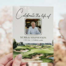 Celebração Da Vida Do Curso De Golfe De Aquarela