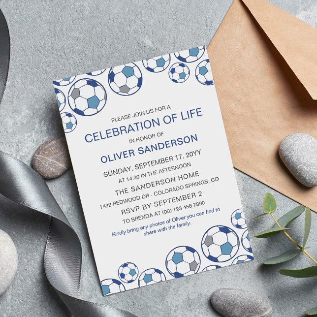 Convite Celebração da Vida do Futebol da Cinza Azul (Criador carregado)