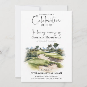 Convite Celebração da Vida em Memória do Campo de Golfe