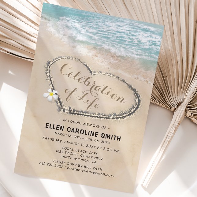 Convite Celebração da Vida | Funeral Memorial Oceano (Criador carregado)