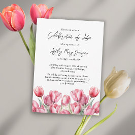 Convite Celebração da Vida Funeral Tulipa