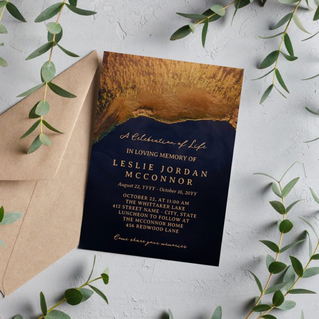 Convite Celebração da Vida na Floresta em Vista Superior (Criador carregado)