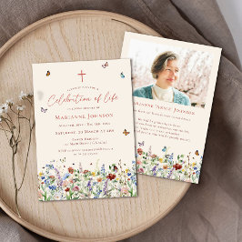 Convite Celebração da Vida pelo Serviço Memorial de Flores