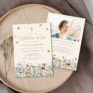 Convite Celebração da Vida pelo Serviço Memorial de Flores