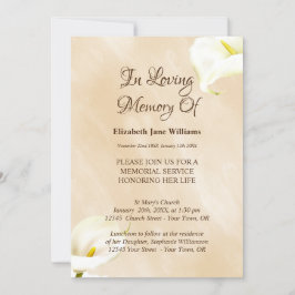 Convite Celebração da Vida pelo Serviço Memorial | Lily