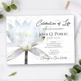 Convite Celebração da Vida por Aquarela Branca