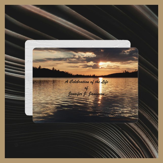 Convite Celebração da vida, sol-Ouro no lago (Criador carregado)