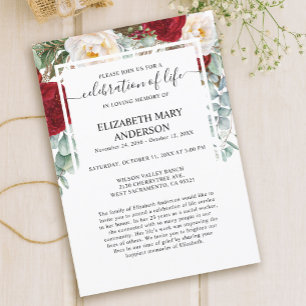 Convite Celebração das Rosas vermelhas do Memorial Funer