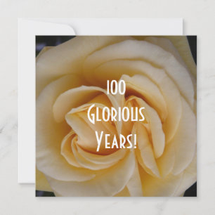 Convite Celebração de 100º aniversário - Rosa Amarela