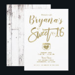 Convite Celebração de 16 Anos com Madeira Rústica de Celei<br><div class="desc">Personalize para qualquer evento</div>