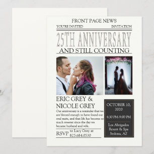 Convite Celebração de 25º Aniversário de Jornal