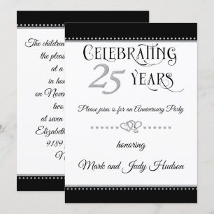 Convite Celebração de 25º Aniversário de Prata