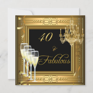 Convite Celebração de 40 anos & Fabulosa Dourado Preto Ani