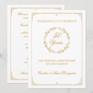 Convite Celebração de 50º Aniversário em Ouro