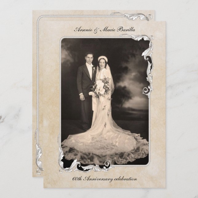 Convite Celebração de 60º Aniversário (Frente/Verso)