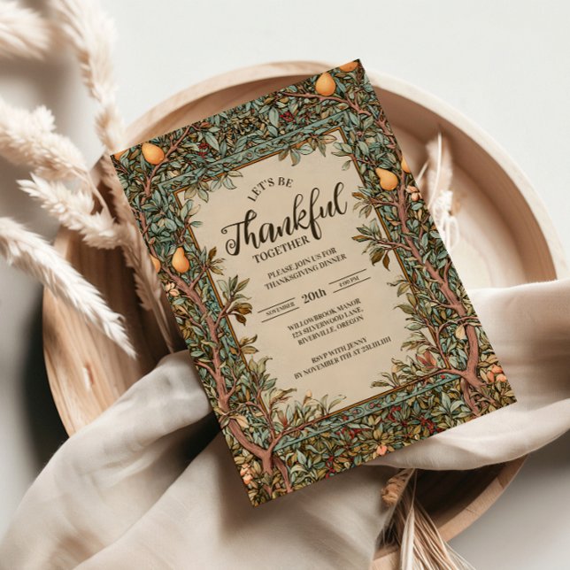 Convite Celebração de Ação de Graças do Orquard Rustic (Criador carregado)
