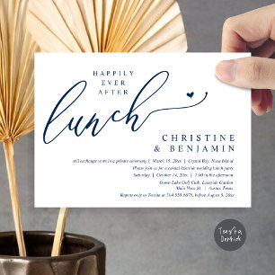 Convite Celebração de Almoço de Casamento Happily Ever Aft