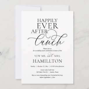 Convite Celebração de Almoço Pós-casamento Felizes para Se