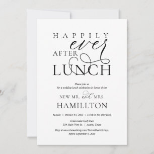 Convite Celebração de Almoço Pós-casamento Felizes para Se