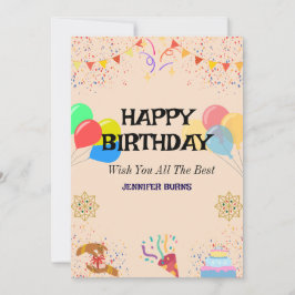 Convite Celebração de Aniversário Alegre