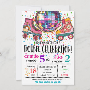 Convite Celebração de Aniversário das Irmãs Gêmeas no Pati
