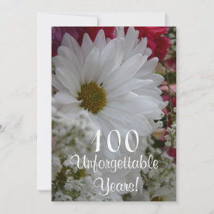 Convite Celebração de aniversário de 100 anos/Bouquet d