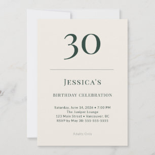 Convite Celebração de Aniversário de 30 anos Classic Fores
