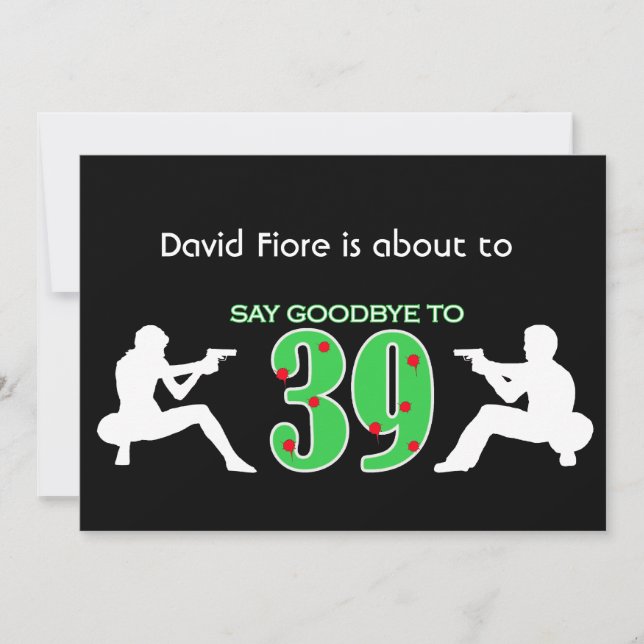 Convite Celebração de aniversário de 40 anos de Estilo Máf (Frente)