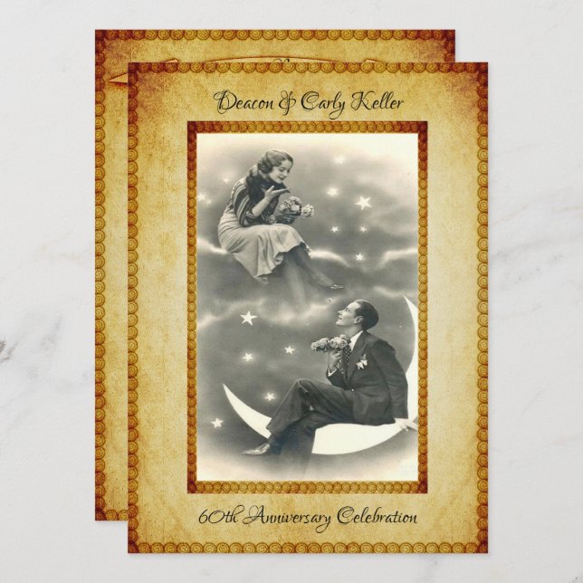 Convite Celebração de Aniversário de 60 anos (Frente/Verso)
