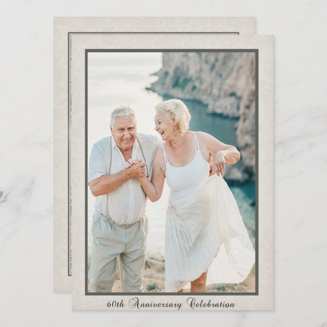 Convite Celebração de Aniversário de 60 anos (Frente/Verso)