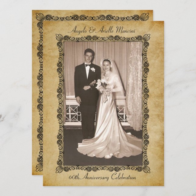Convite Celebração de Aniversário de 60 anos (Frente/Verso)