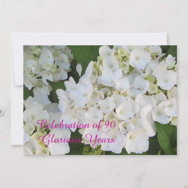 Convite Celebração de Aniversário de 90 (Frente)
