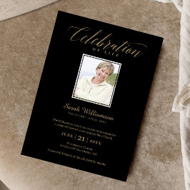 Convite Celebração de Aniversário de Morte Foto de Memória
