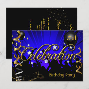 Convite Celebração de Aniversário de Qualquer Idade para A