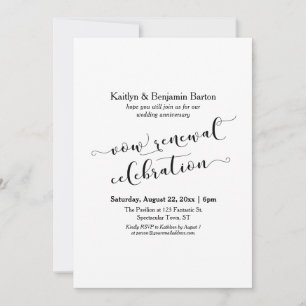 Convite Celebração de Aniversário de Renovação de Votos Pr