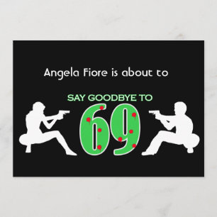 Convite Celebração de Aniversário do 70 de Estilo Máfi